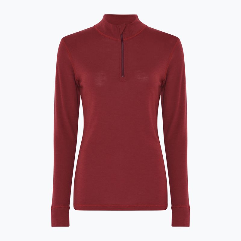 Damen-Funktionssweatshirt Dovre Wool Zip burgundy 4