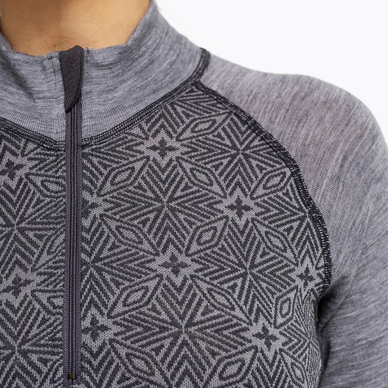 Damen-Funktionssweatshirt Dovre Wool Organic Half Zip grey 3