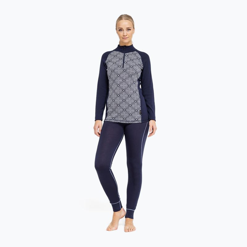 Damen-Funktionssweatshirt Dovre Wool Organic Half Zip navy 2