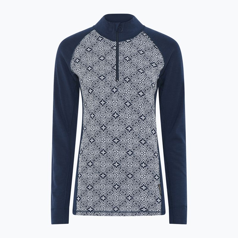 Damen-Funktionssweatshirt Dovre Wool Organic Half Zip navy 6