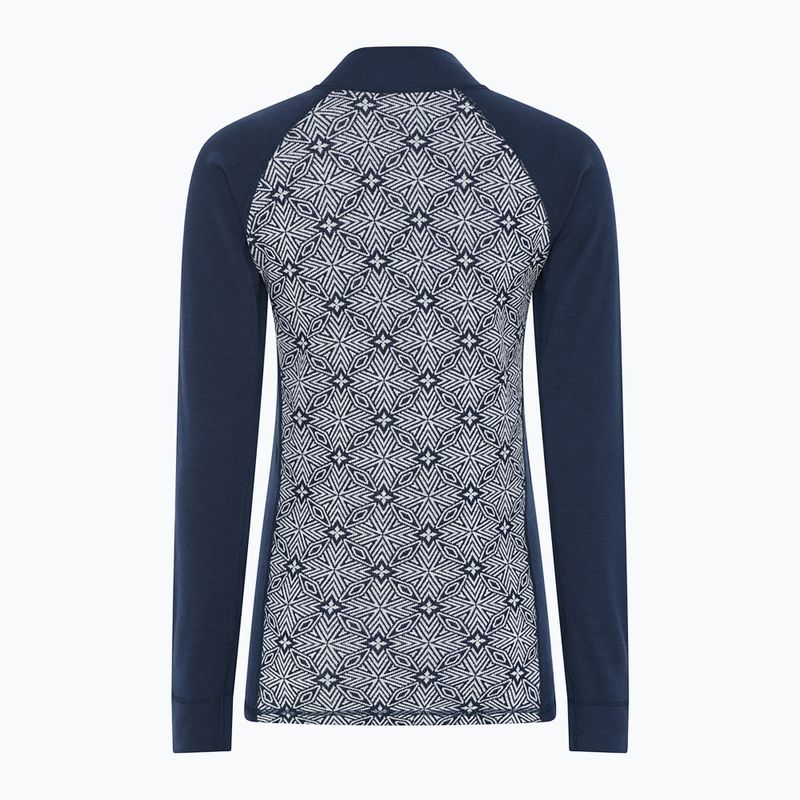Damen-Funktionssweatshirt Dovre Wool Organic Half Zip navy 7