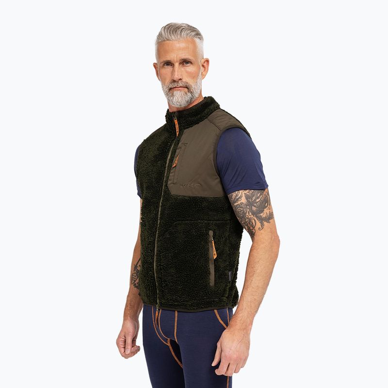 Herrenweste Dovre Teddy Fleece green 2