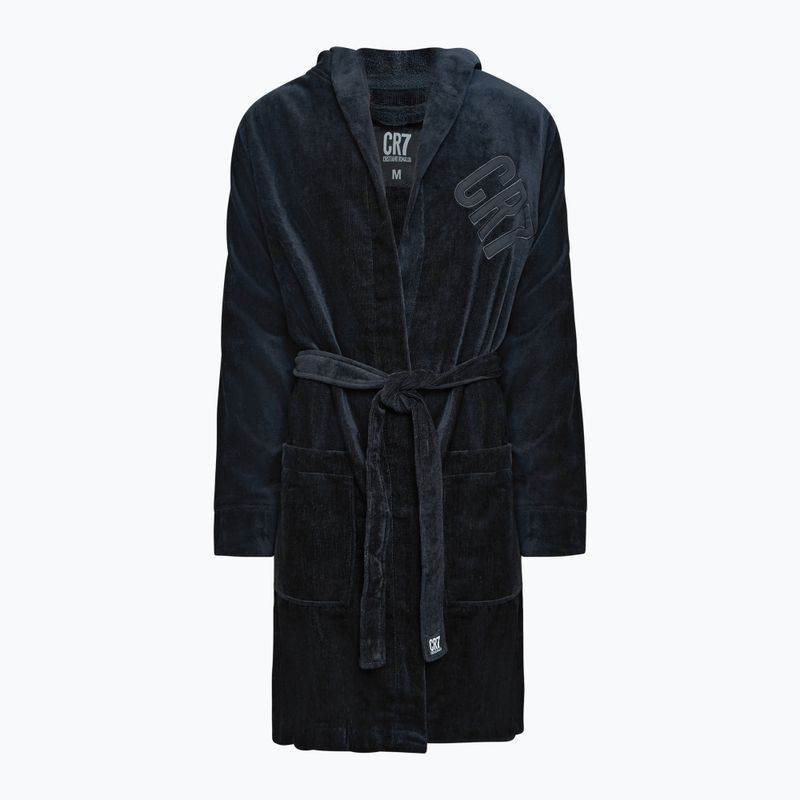 Herren CR7 Bademantel schwarz