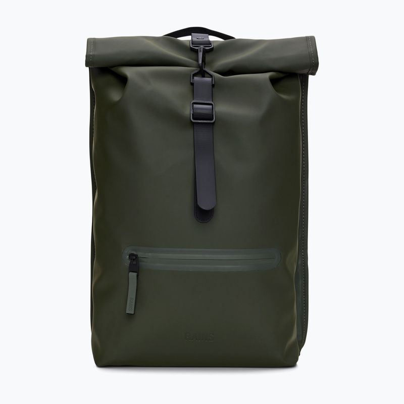 Cityrucksack Rains Rucksack Rolltop 13 + 4 l green