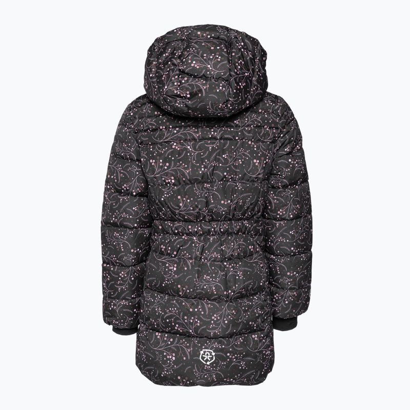 Daunenjacke Kinder Color Kids Jacket Quilted AOP AF 8. schwarz-rosa 74728 2