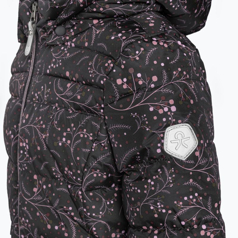 Daunenjacke Kinder Color Kids Jacket Quilted AOP AF 8. schwarz-rosa 74728 3