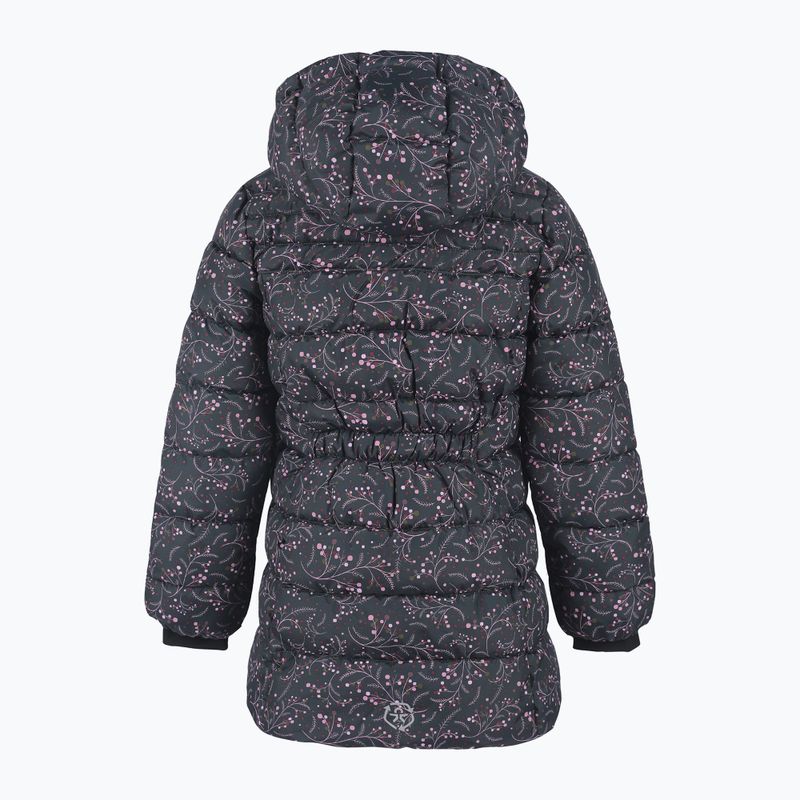 Daunenjacke Kinder Color Kids Jacket Quilted AOP AF 8. schwarz-rosa 74728 7