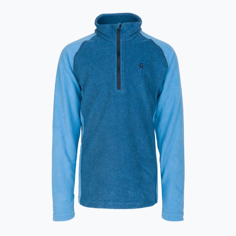 Kinder Ski-Sweatshirt Color Kids Fleece Pulli Striped dunkelblau 74769