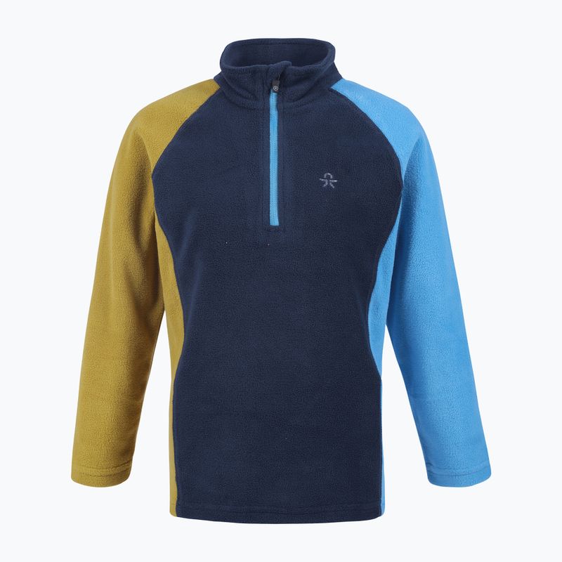 Kinder Ski-Sweatshirt Color Kids Fleece Pulli Colorblock blau 74773.728