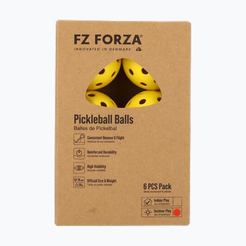 FZ Forza Outdoor Pickleballs 6 Stk. gelb 2