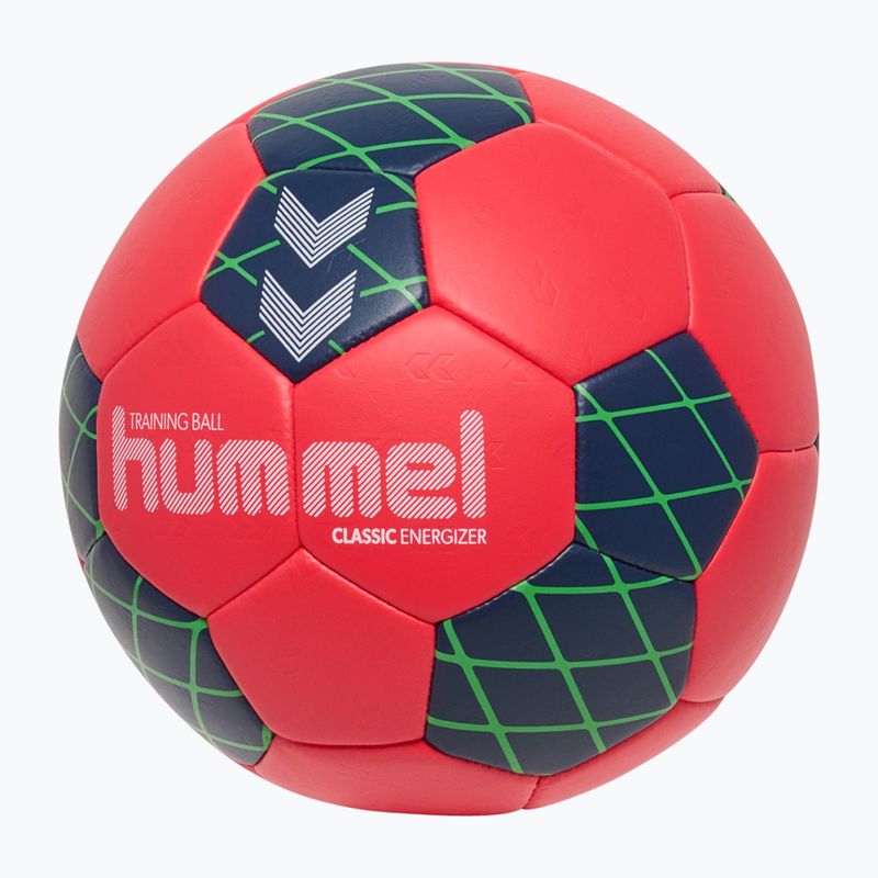 Handballball Hummel Classic Energizer red/marine/green size 0 2