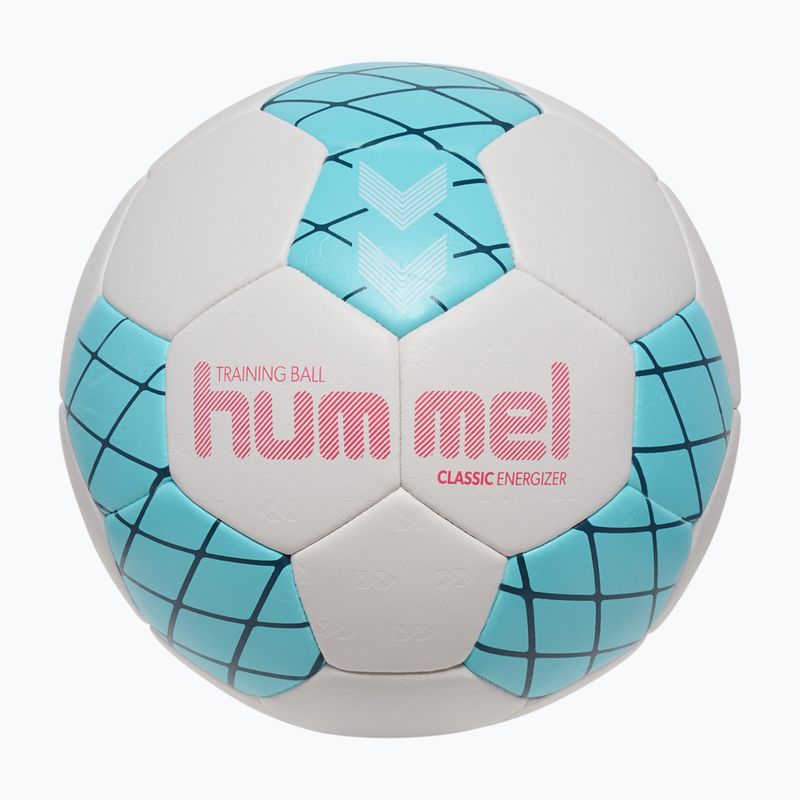 Handballball Hummel Classic Energizer off white/light blue/marine size 2