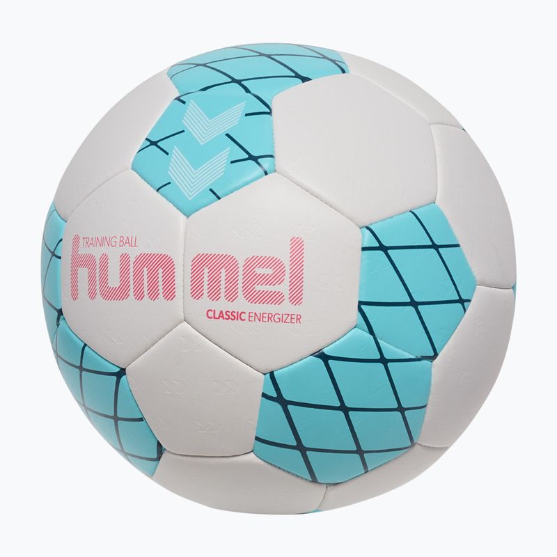 Handballball Hummel Classic Energizer off white/light blue/marine size 2 2