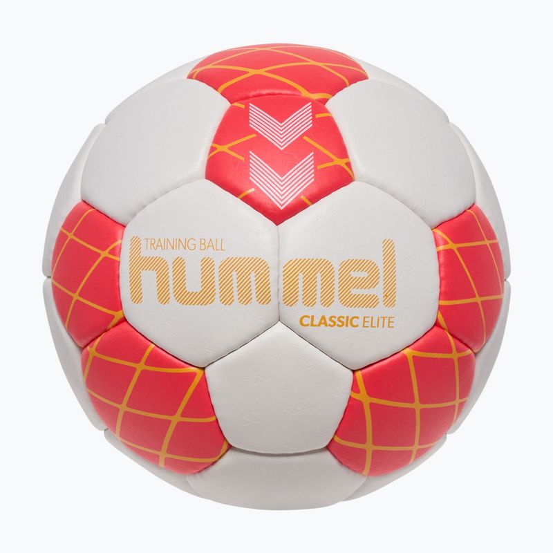 Handballball Hummel Classic Elite HB off white/red/orange size 3