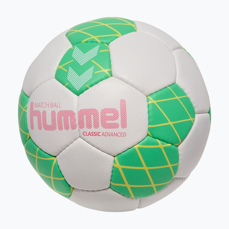 Handballball Hummel Classic Advanced HB off white/green/yellow size 2 2