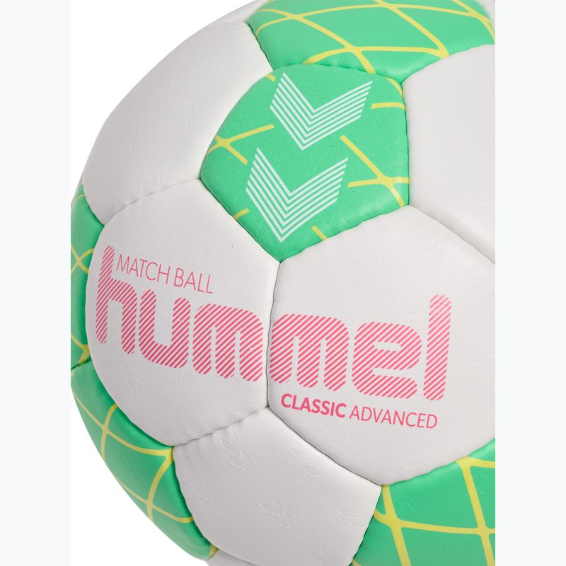 Handballball Hummel Classic Advanced HB off white/green/yellow size 2 4