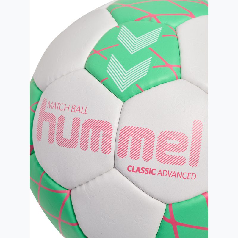 Handballball Hummel Classic Advanced HB off white/green/red size 3 4