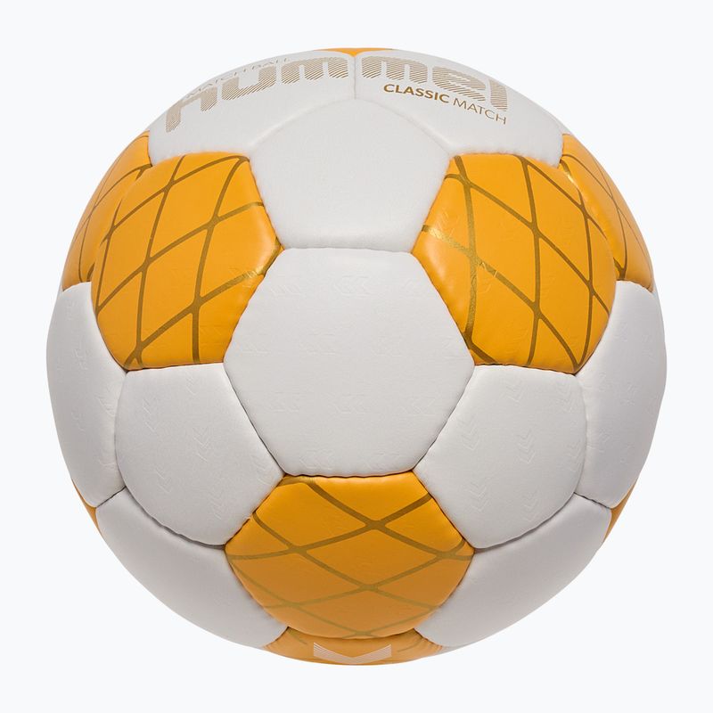 Handballball Hummel Classic Match HB off white/orange/gold size 3 3