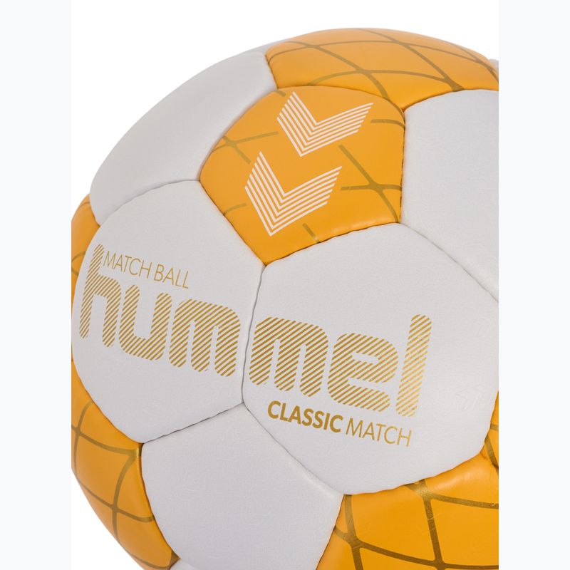 Handballball Hummel Classic Match HB off white/orange/gold size 3 4
