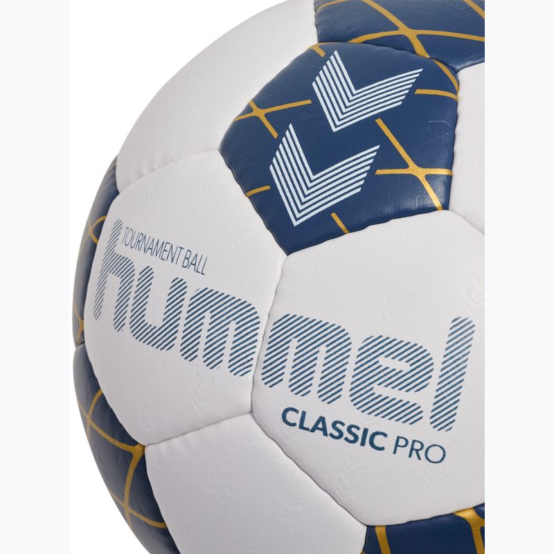 Handballball Hummel Classic Pro HB off white/marine/gold size 3 4