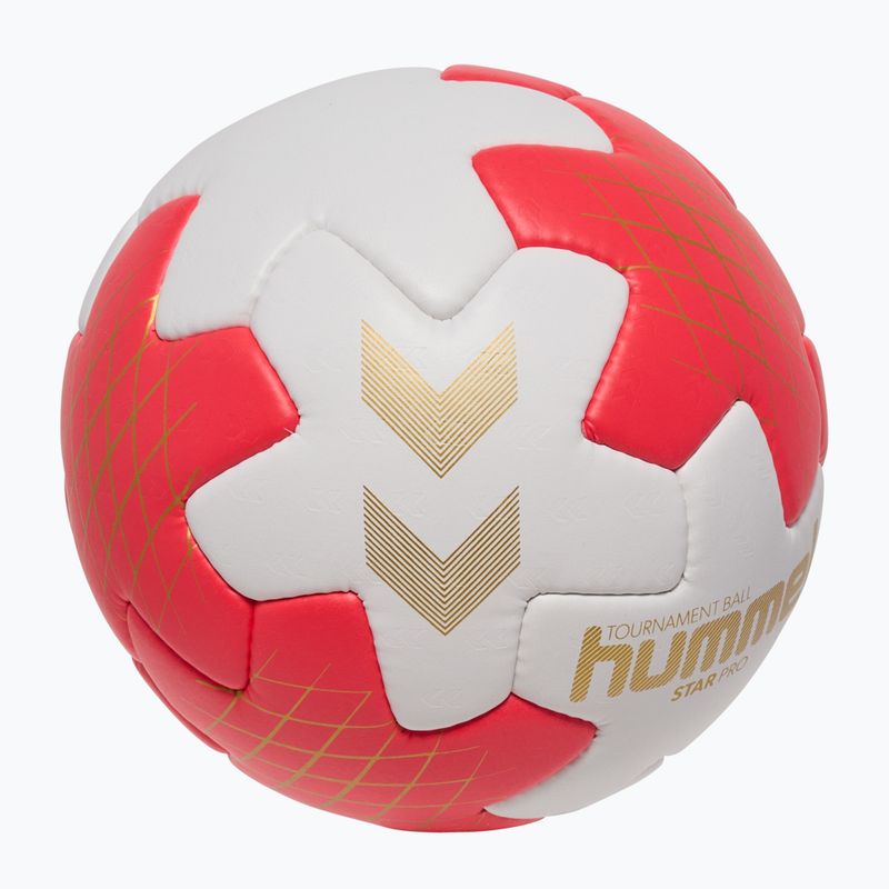 Handballball Hummel Star Pro HB off white/red/gold size 3 2