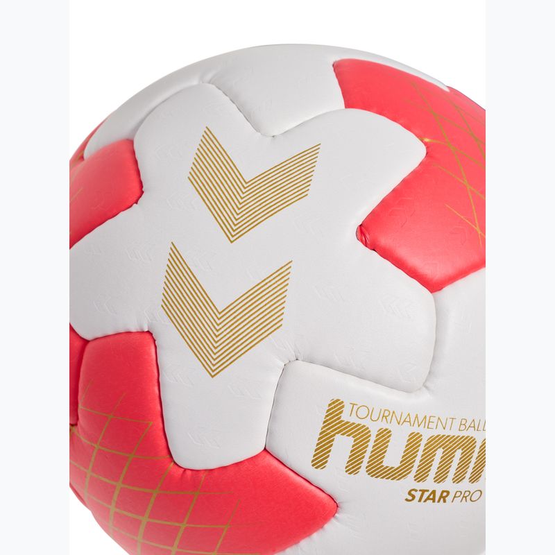 Handballball Hummel Star Pro HB off white/red/gold size 3 4