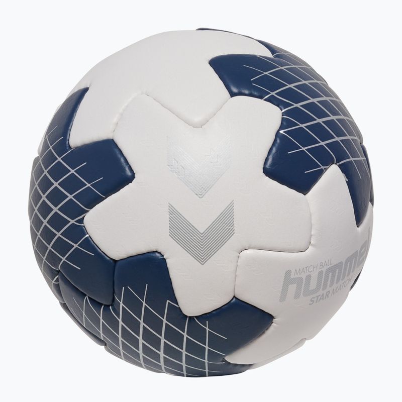 Handballball Hummel Star Mach white/marine/silver size 2 2