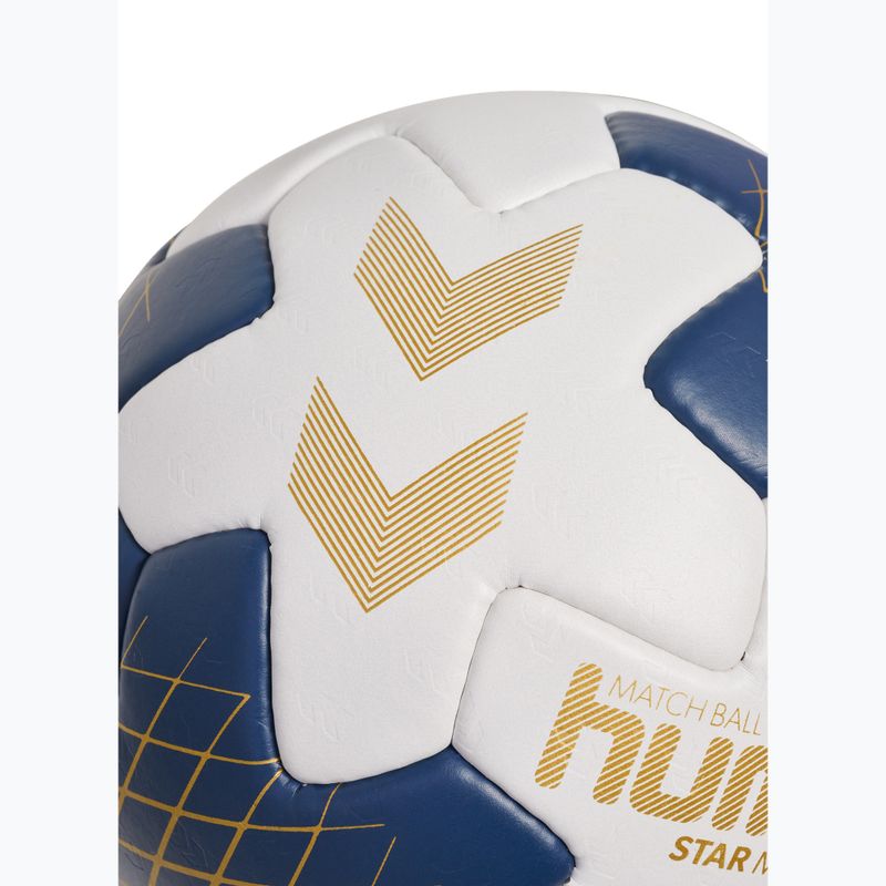 Handball Hummel Star Mach off white/navy/gold Größe 3 4