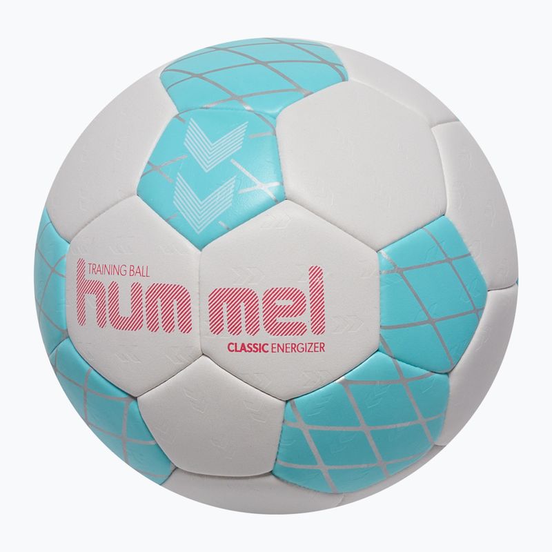 Handballball Hummel Classic Energizer off white/light blue/marine size 0 2