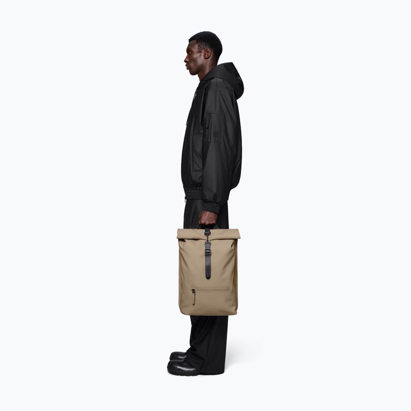 Cityrucksack Rains Rucksack Rolltop Beige 5