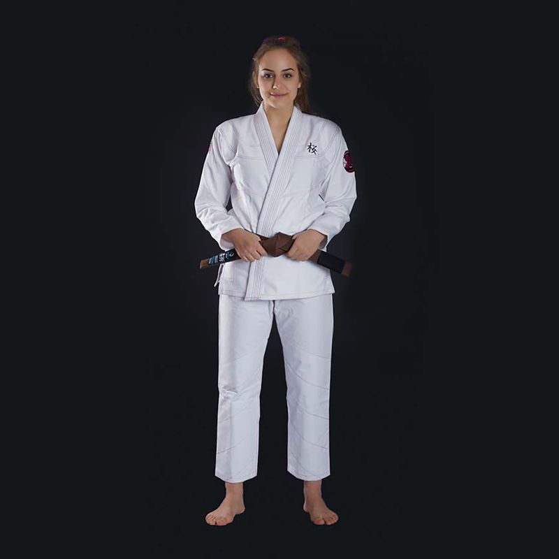 Ground Game Damen BJJ GI 'Sakura' weiß GISAKWHF1 2