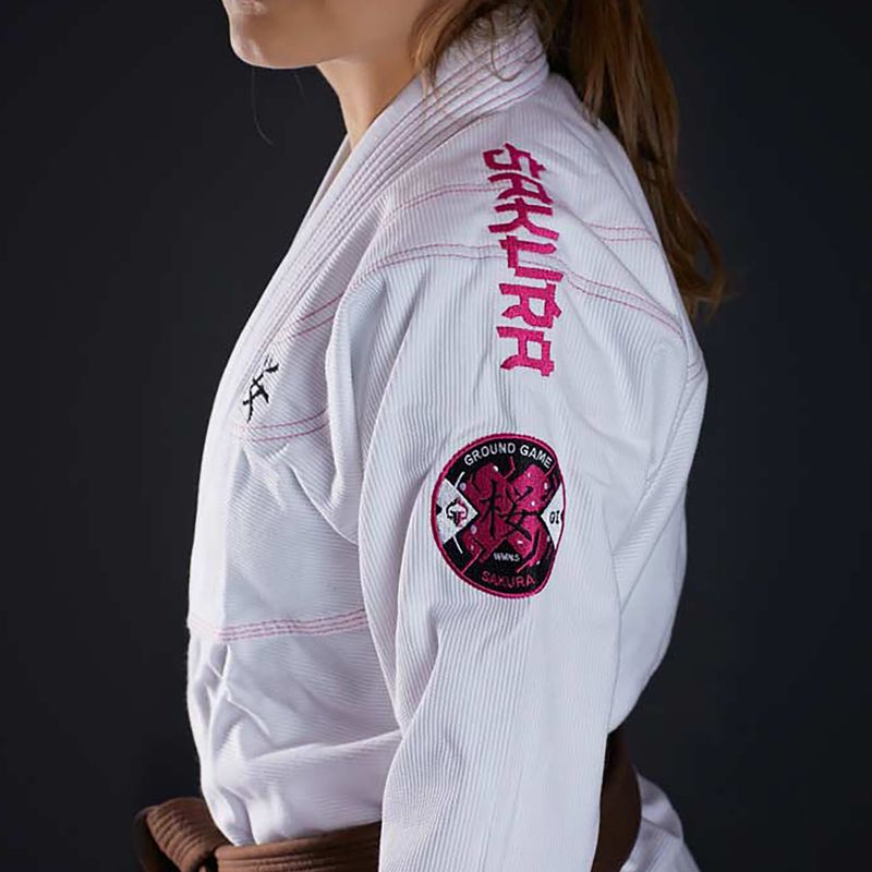 Ground Game Damen BJJ GI 'Sakura' weiß GISAKWHF1 5