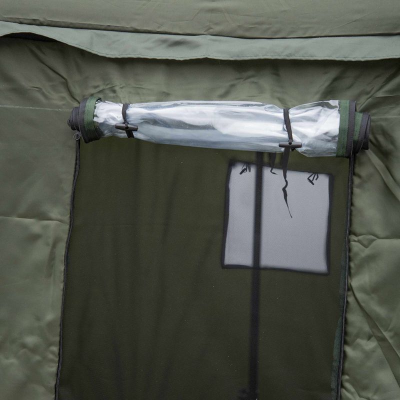 Angeln Regenschirm Mikado mit seitlichem Moskitonetzschutz grün IS14-P6 2