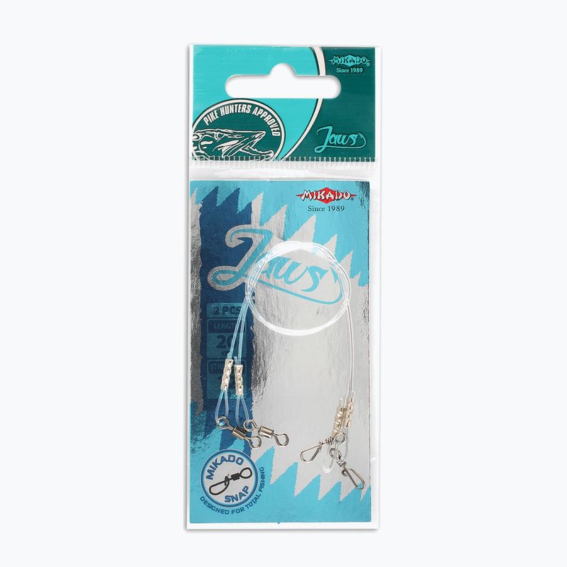 Mikado Fluorocarbon Spinnvorfach Jaws Medium 12 kg 2 Stück transparent ZGJ01-25-12
