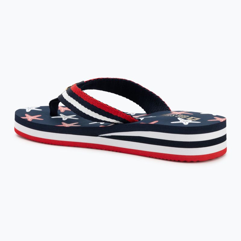 BIG STAR Damen Flip Flops RR274A127 navy blau / rot 3