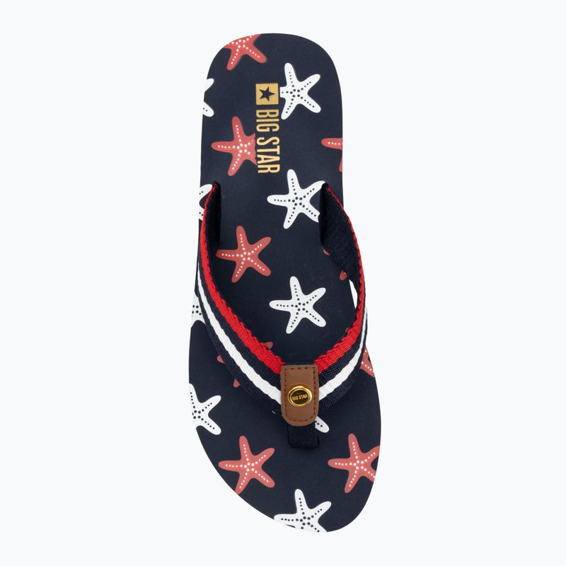 BIG STAR Damen Flip Flops RR274A127 navy blau / rot 5