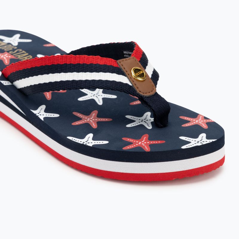 BIG STAR Damen Flip Flops RR274A127 navy blau / rot 7