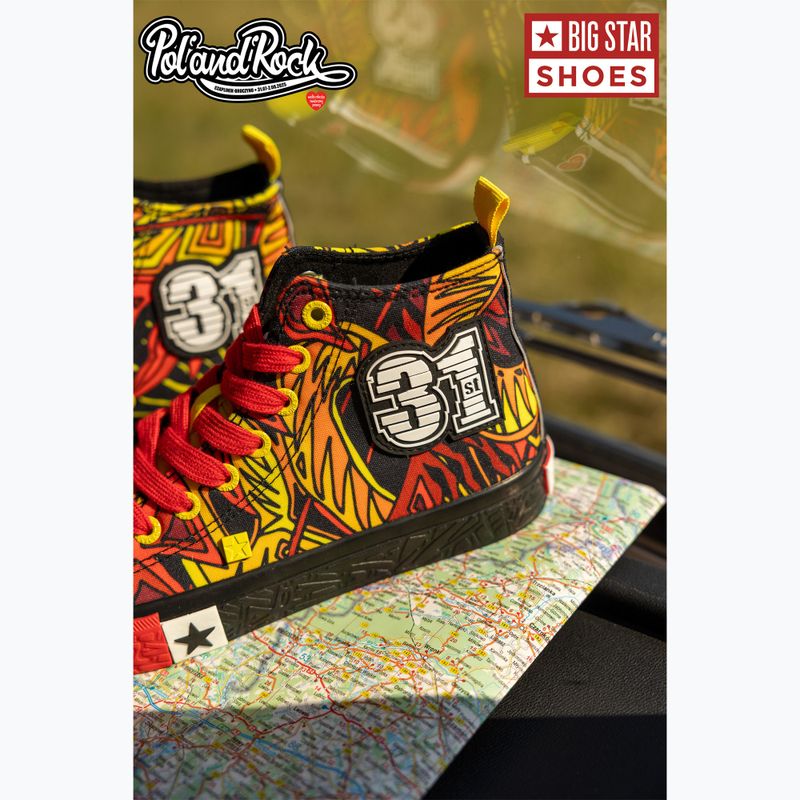 BIG STAR Herren-Turnschuhe SS174501 schwarz/rot/gelb 23