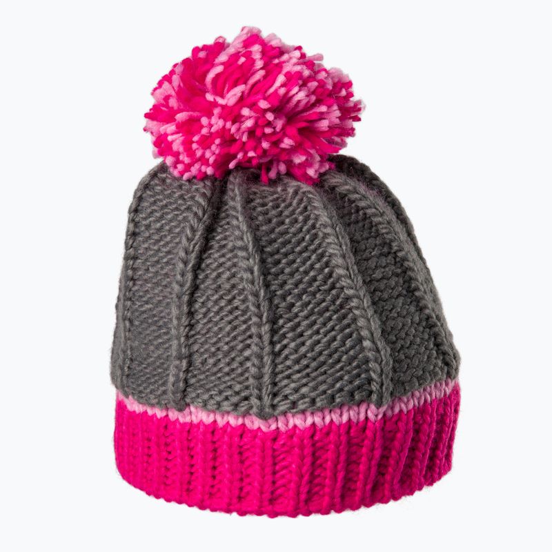 Viking Kiddi grau-rosa Kinder-Wintermütze 201/21/8940