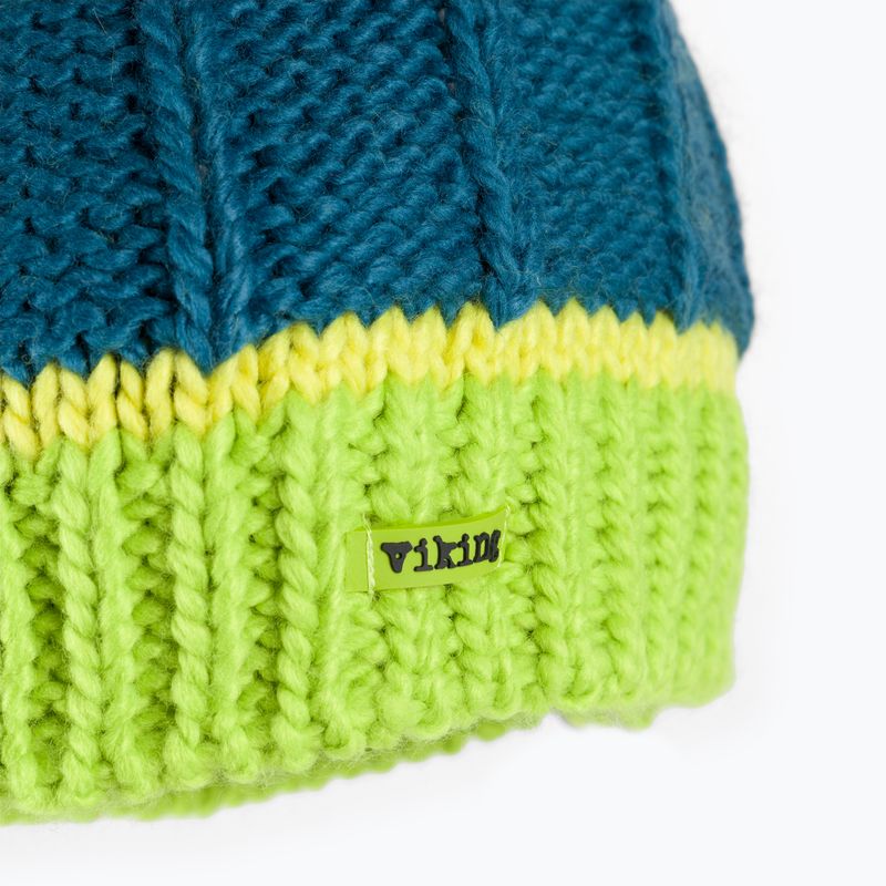 Viking Kiddi blau-grüne Kinder-Wintermütze 201/21/8940 3