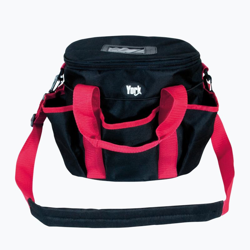 York Reitsportzubehör Tasche abschließbar schwarz und rot 280102