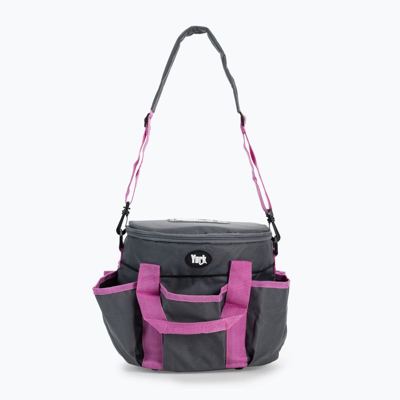 York Reitsportzubehör Tasche abschließbar grau flieder 280108