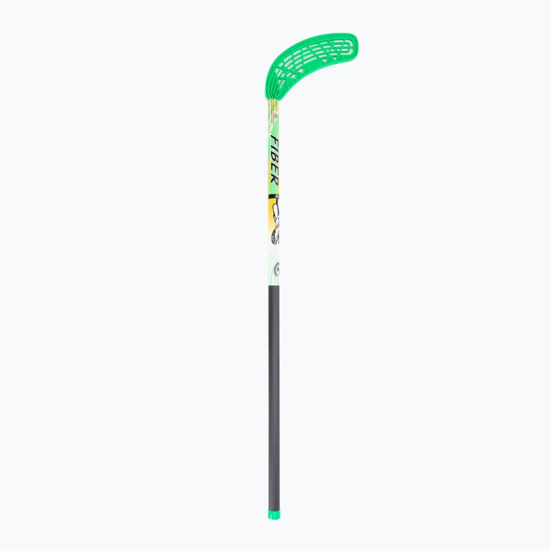 Unibros Fiber Floorball Set 10 Stöcke + 5 Bälle grün-gelb 02807 2