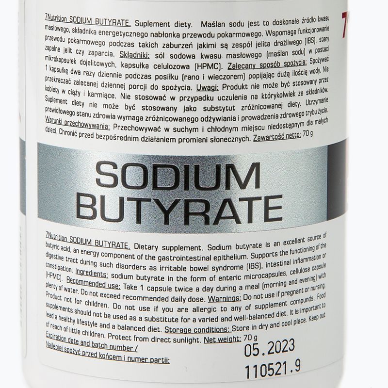 Natriumbutyrat 580mg 7Nutrition Darm Unterstützung 100 Kapseln 7Nu000416 3