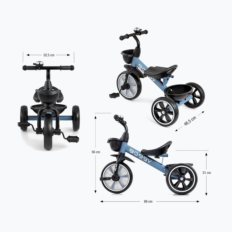 Dreirädriges Laufrad Milly Mally Bobby denim 12