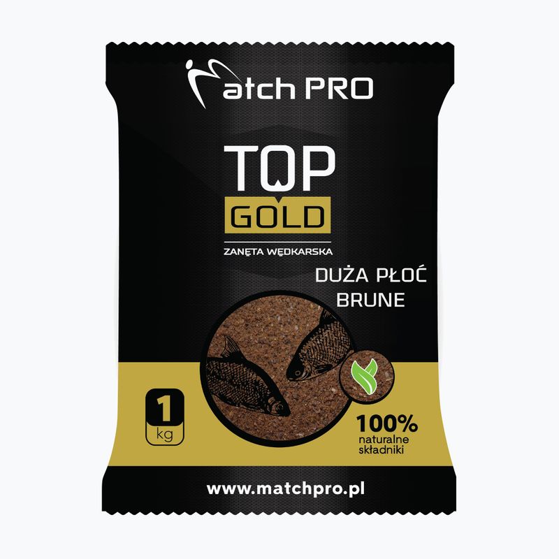 MatchPro Top Gold großes Rotauge Brune Angelgrundköder 1 kg 970009