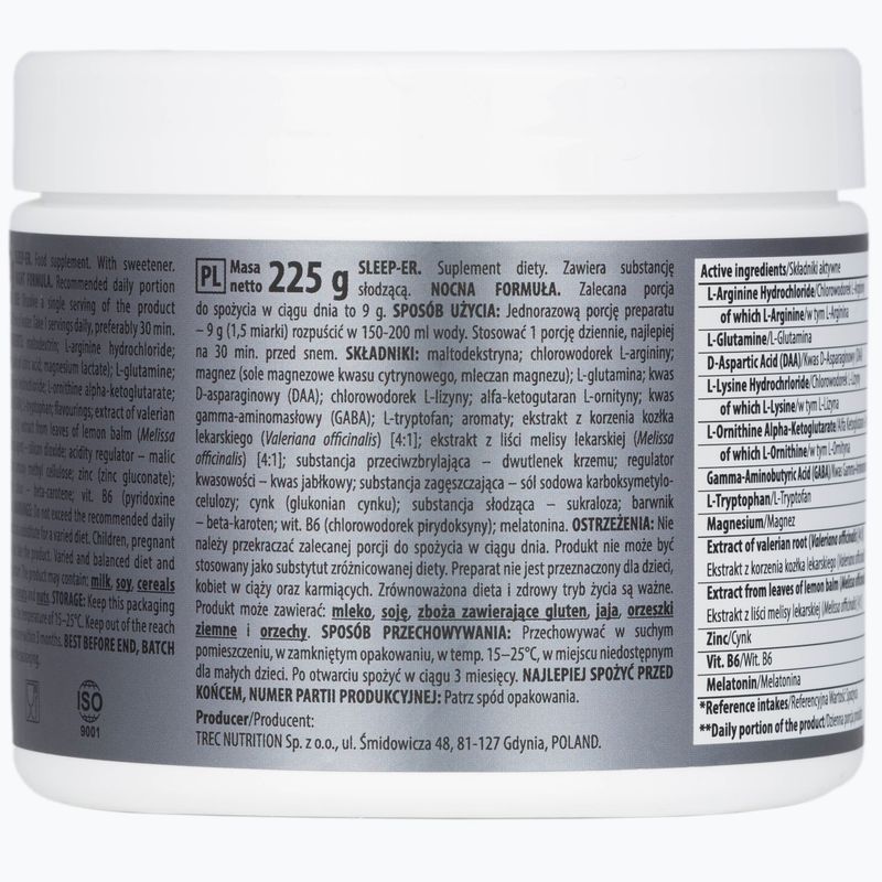 Sleep-ER Trec Nacht Erholung Formel 225g Zitrone TRE/598#CYTRY 3