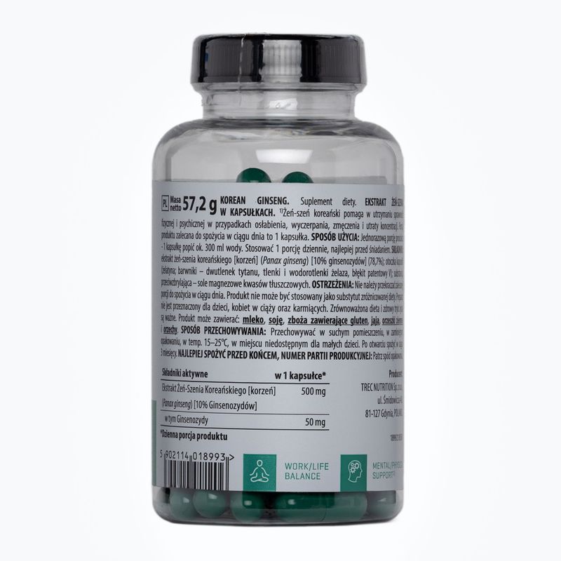 Vitality Koreanischer Ginseng Trec Koreanischer Ginseng 90 Kapseln TRE/879 2