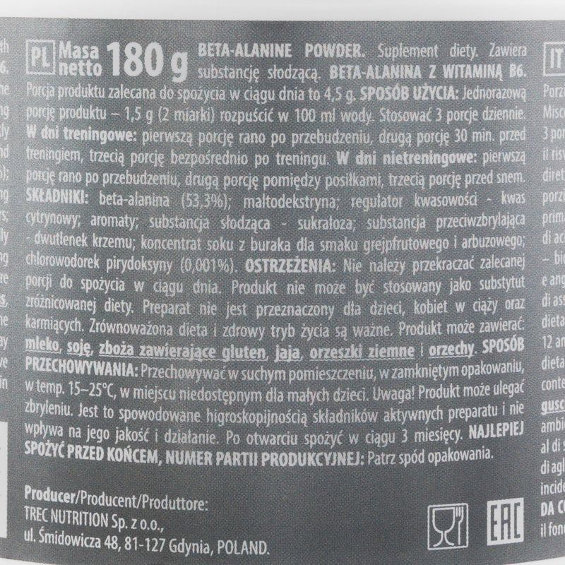 Beta Alanin Trec Aminosäuren 180g Wassermelone TRE/910 2