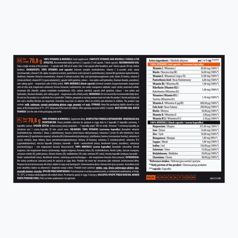 100% Vitamine & Mineralien Trec Vitamin- und Mineralienkomplex 60 Kapseln TRE/942 4